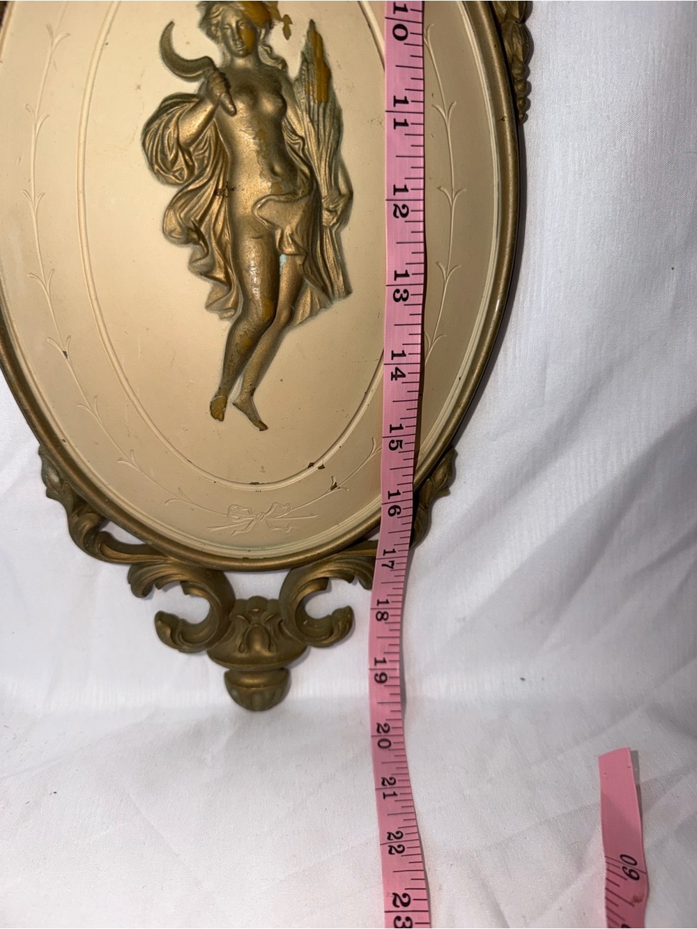 Vintage Dart Ind. Hollywood Regency Gold Wall Plaque - Goddess Ceres / Demeter - Picture 7 of 7